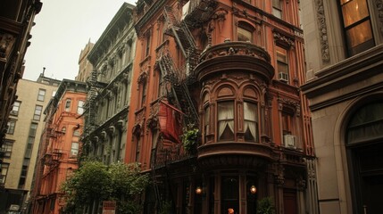 Fototapeta premium Architectural Gems of a New York City Alleyway