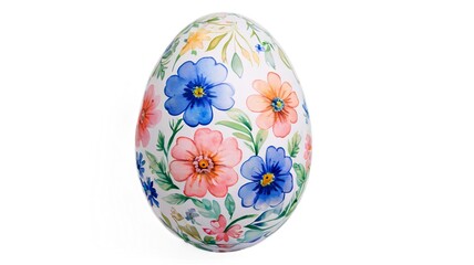 Hand-painted watercolor Easter eggs with floral patterns.