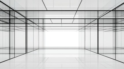 Abstract Glass Structure: A Modern Architectural Visualization