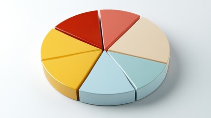 Obraz premium A colorful pie chart vividly presents the distribution of various data, showcasing numerical diversity with clarity and precision.