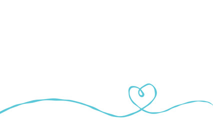 ホワイトデーに使えるシンプルなハート線画のあしらいフレーム