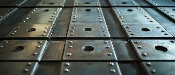 Symmetrical Arrangement of Substantial Metal Plates with Circular Holes