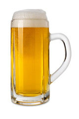 Beer mug with foam cut out