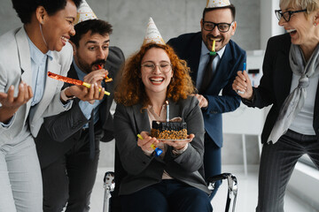 Celebrating a birthday in the office