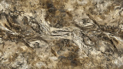 Fototapeta premium Textured surface resembling natural stone with earthy tones and intricate patterns, evoking sense of ruggedness and organic beauty