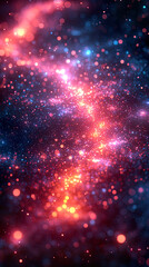 Obraz premium Futuristic wireframe digital background with glowing neon lines in a web design pattern and abstract tech elements. 