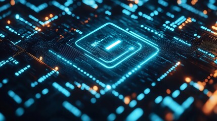 Fototapeta premium Advanced Digital Privacy Symbol Highlighting Data Protection in Cybersecurity : Generative AI