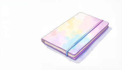 Pastel notepad in silver mist and lavender haze, creative inspiration