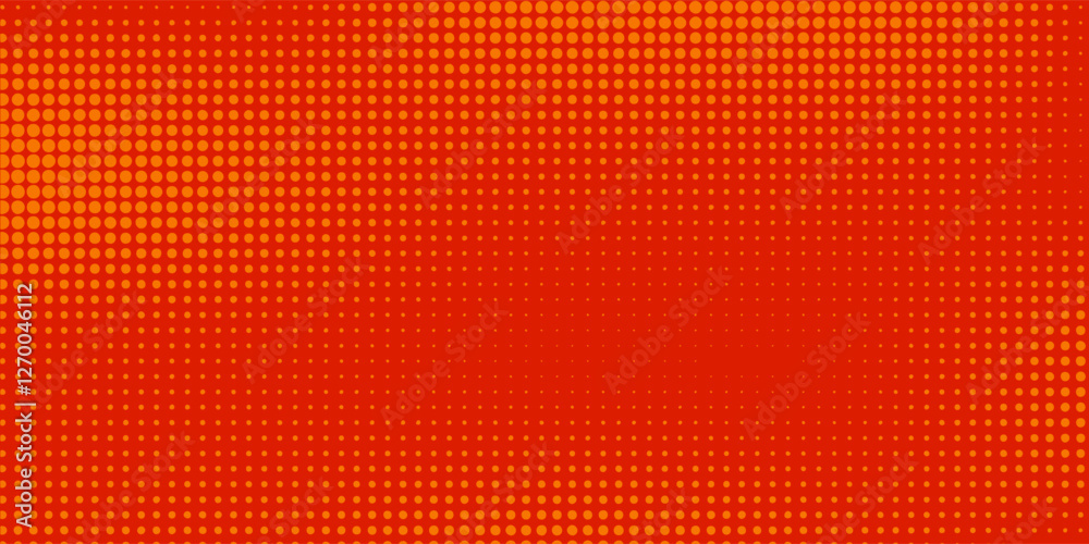 Poster dots halftone orange color pattern gradient texture with technology digital background.