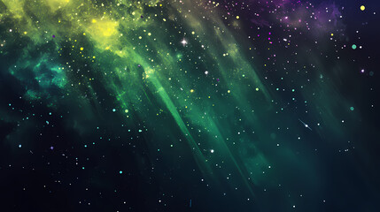 Dark lime starfield, constellation taurus, dark lime, dark purple, dark violet. Underwater Starfields. Illustration