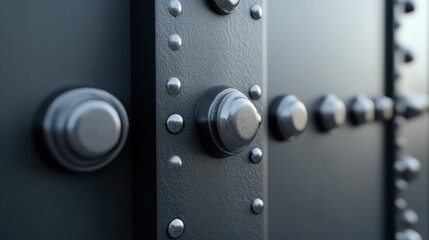 Heavy Metal Door: A Close-Up View of Security and Fortification Elements