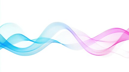 Vector art depicting flowing lines in blue and pink, symbolizing dynamic communication and modern technology.
