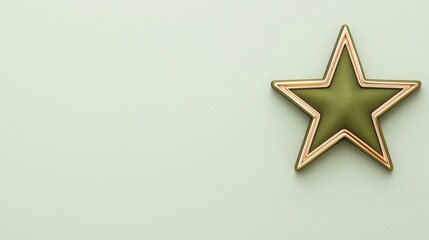 Obraz premium A striking 3D icon of an army badge with realistic shadows, perfect for militarythemed graphics and projects.