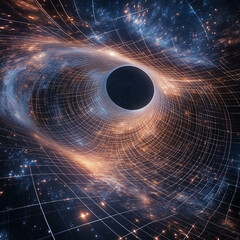Abstract Representation of a Black Hole and Warped Space
