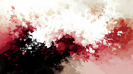 Abstract red and white paint splash digital art background texture