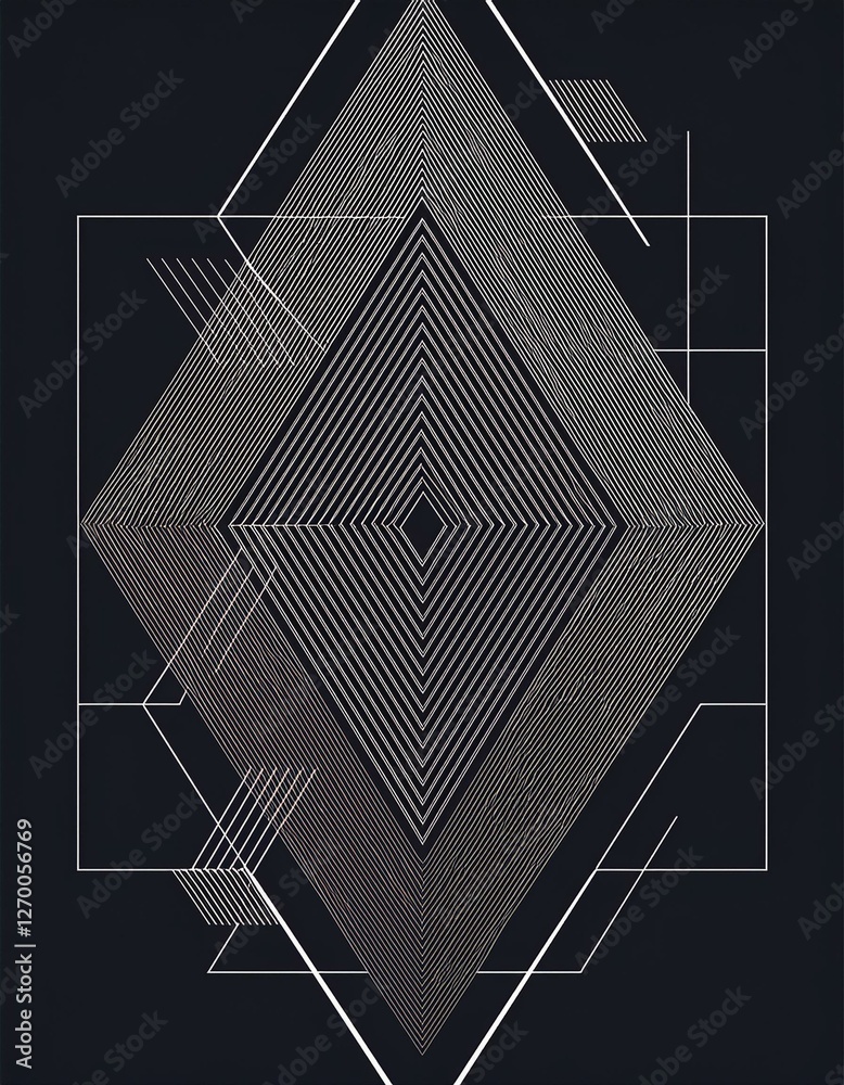 Poster abstract geometric line design element. generated image