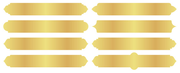 Islamic Ramadan Gold Gradient Frame Arabic Design with Turkish Ornament Ribbon Sticker for Tag Banner and Sale Flyer