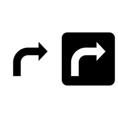 Turn-Right Arrow Sign