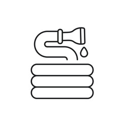 Obraz premium Line hose editable icon agriculture