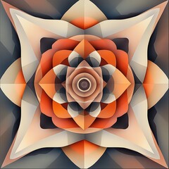 Obraz premium Abstract symmetrical floral design