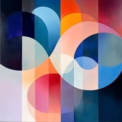 Obraz premium Abstract art piece with flowing shapes and vibrant colors. Possible use Home decor