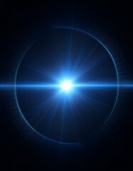 Abstract of lighting for background. digital lens flare in dark background. Generated image