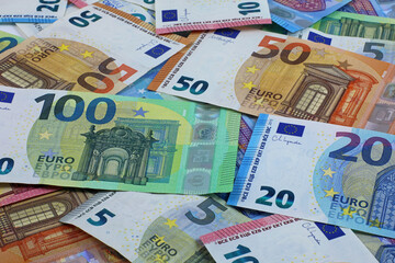euro banknotes background