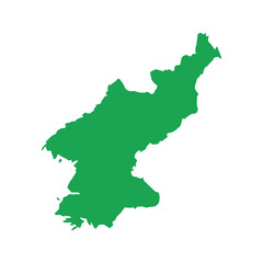 map of North Korea green icon