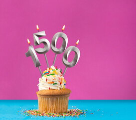 Candle number 1500 - Number of followers or likes.