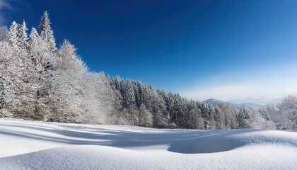 Obraz premium Winter snow landscape isolated on transparent background