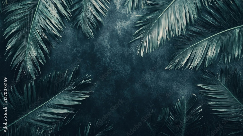Poster rich and vibrant banana leaves create a lush tropical atmosphere. their intricate textures and hues 