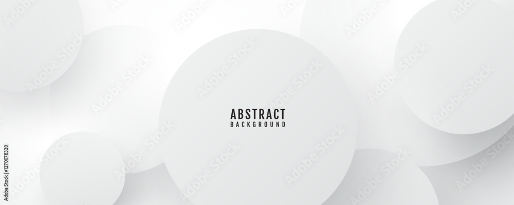 Wall mural 3d white abstract background overlap layer on bright space with cutout shape effect decoration. mode