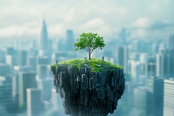 Floating City with a Tree: Sustainable Urban Design