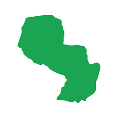 map of Paraguay green icon