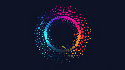 Colorful Circle with Gradient Patterns