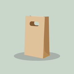 Vector illustration of food paper packaging in cartoon flat style.  Reusable or recycle product for fast food package. Take away food supplies product industry