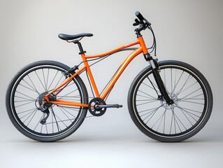 Fototapeta premium Lightweight Aluminum Bicycle Frame 3D Mockup for Design and Marketing Use