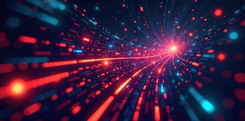 Fototapeta premium Blurred lines representing fast data transfer , motion blur, fast