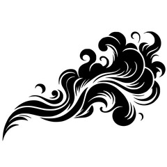 Abstract smoke silhouette