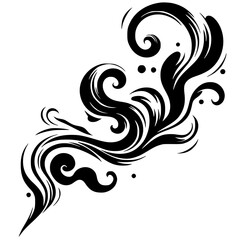 Abstract smoke silhouette