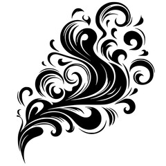 Abstract smoke silhouette