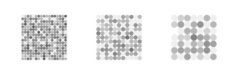 Censured blur gray pixels vector set
