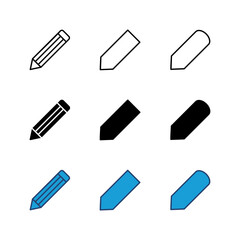 Pencil icon set. pen symbol. edit icon vector