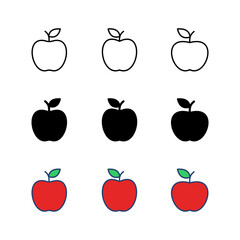 Apple icon set. Apple vector icon. apple symbols for your web design.