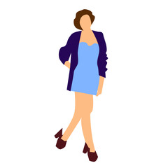 girl in a blue dress