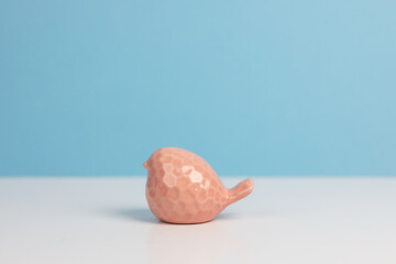 Pink Dove blue background