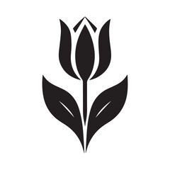 Obraz premium Black and white flower