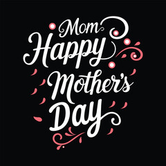 Happy Mother's Day in a Whimsical Style with Decorative Underline and Heart Motifs