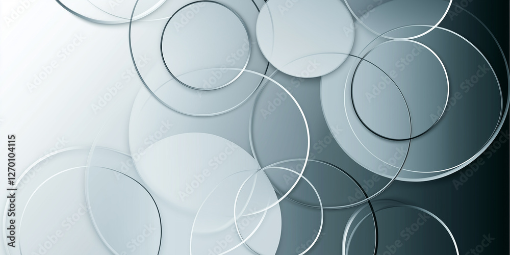 Leinwandbilder abstract background showing intertwined circles creating modern design