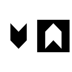 Pointing Chevron Black & White